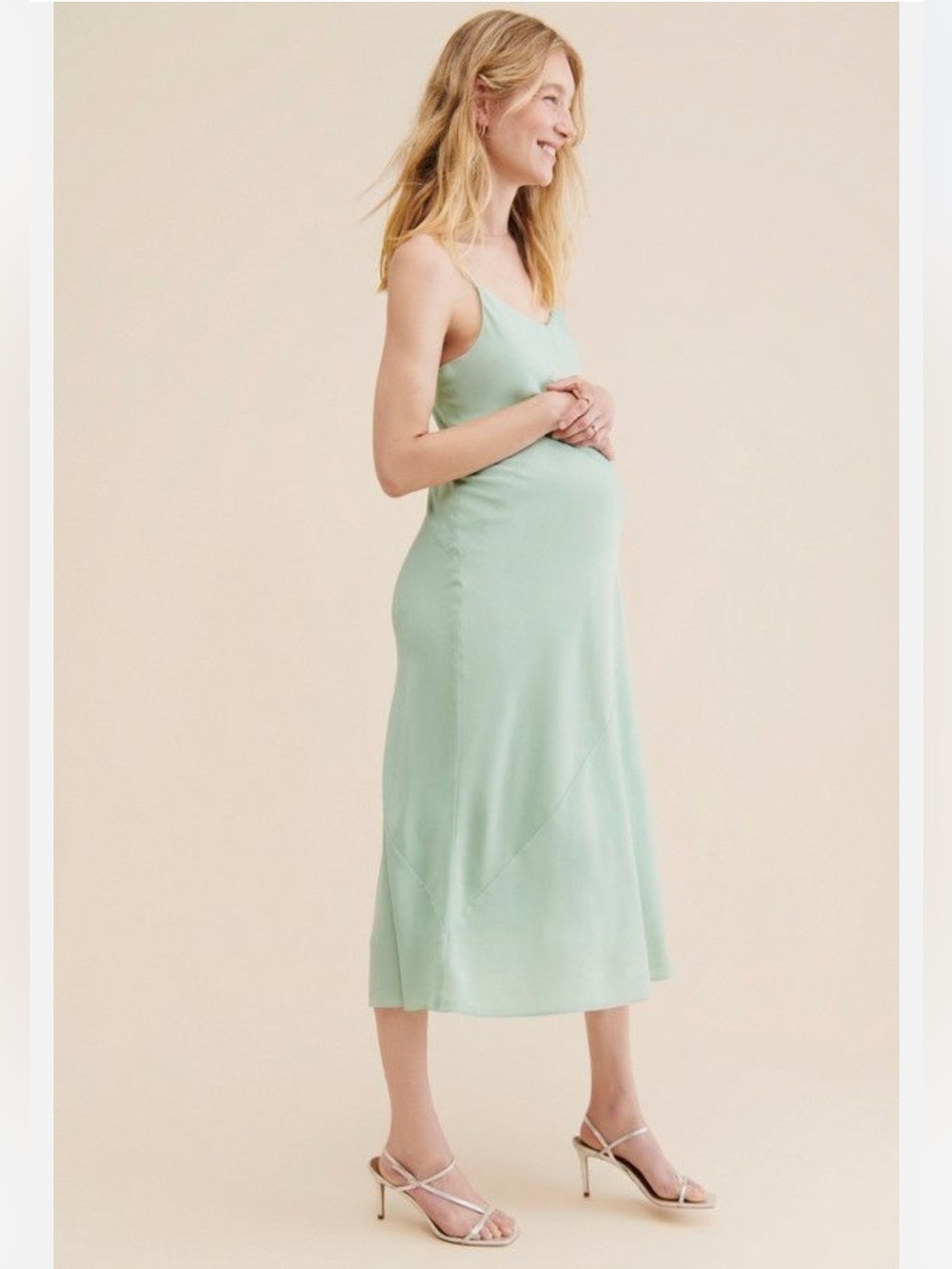 Hatch Maternity Willow Bias Cut Cami Slip Dress size 0 XS
